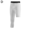 Men's One Leg Compression Leggings – Base Layer Cropped Sports Tights for Running & Basketball