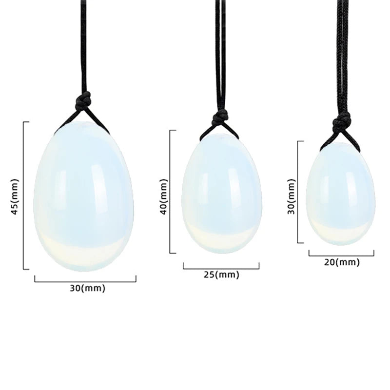 100% Pure Natural Quartz Yoni Egg Set Kegel Exerciser Balls