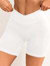 Women V Cross Waist Yoga Shorts