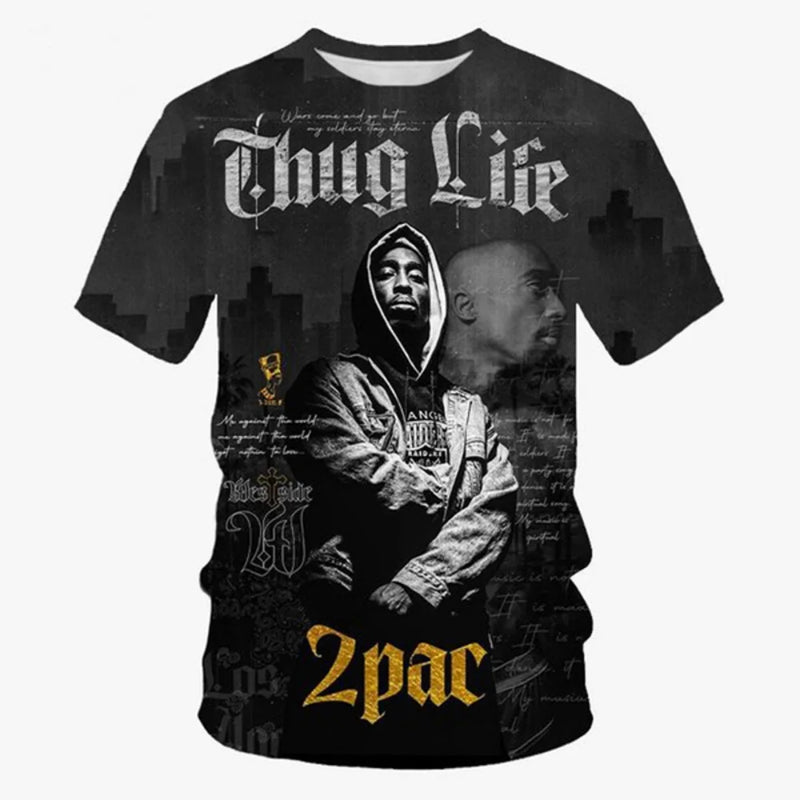 Men’s 2Pac Graphic T-Shirt – Style - Duo