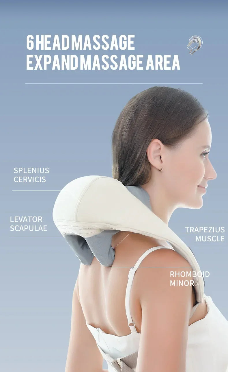 Wireless Neck & Back Massager – Deep Relief for Neck, Shoulder & Trapezius Tension
