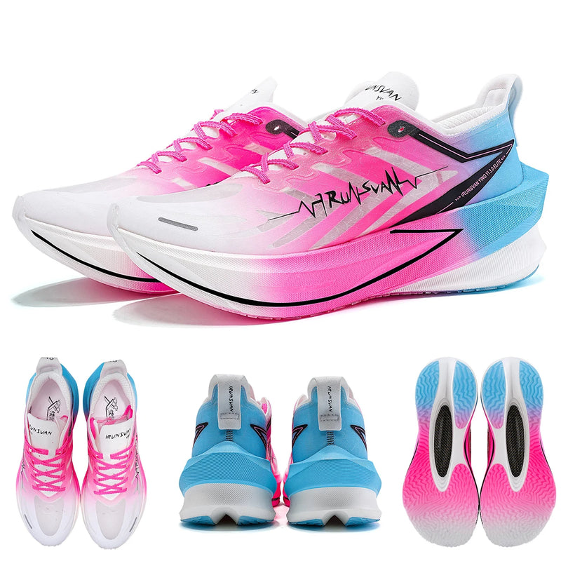 IRUNSVAN Carbon Plate Running Shoes – Cushioned Marathon Shoes for Men & Women