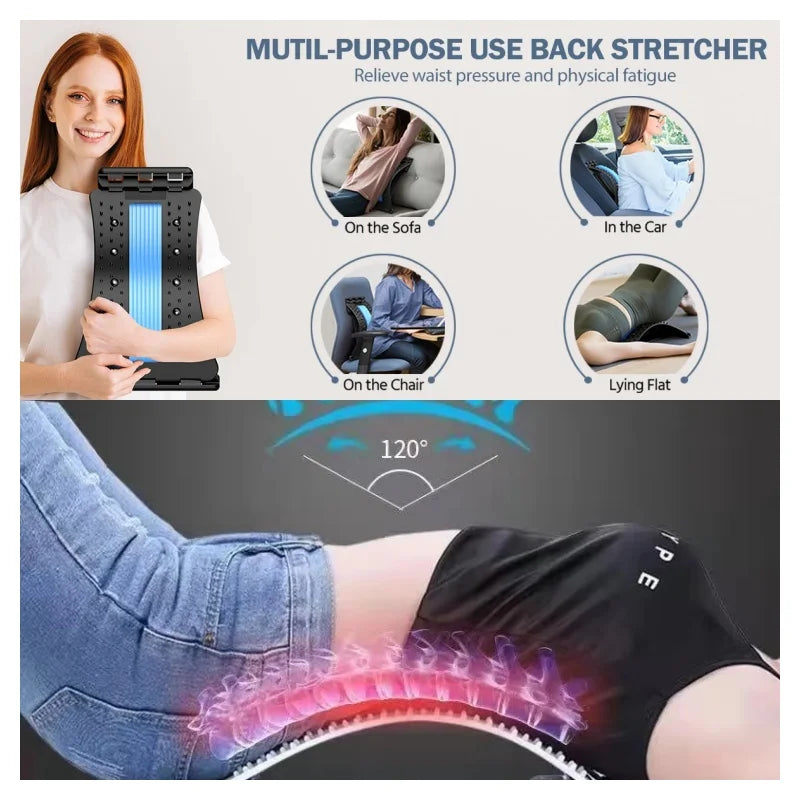 Lumbar Soothing Device To Relieve Pain Lumbar Stretcher Lumbar Massager Mat Yoga Fitness Pad Lumbar Vertebrae Back Corrector
