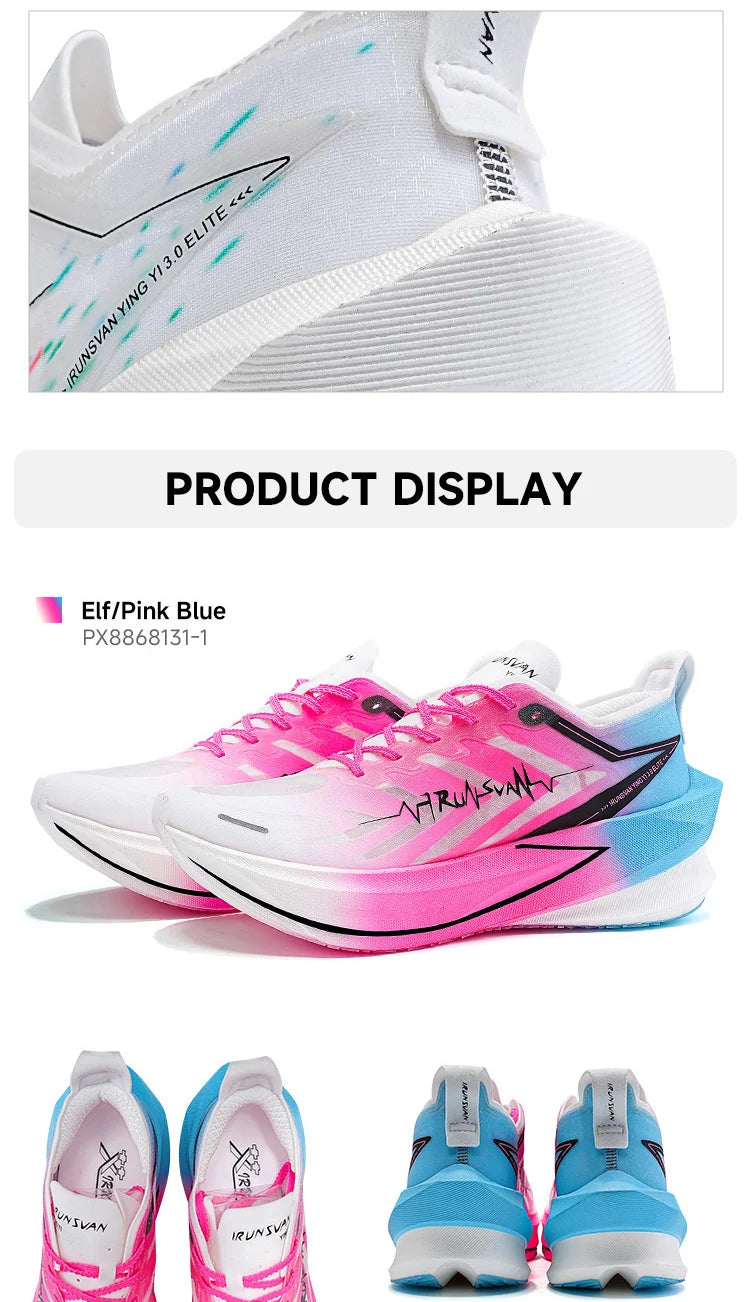 IRUNSVAN Carbon Plate Running Shoes – Cushioned Marathon Shoes for Men & Women