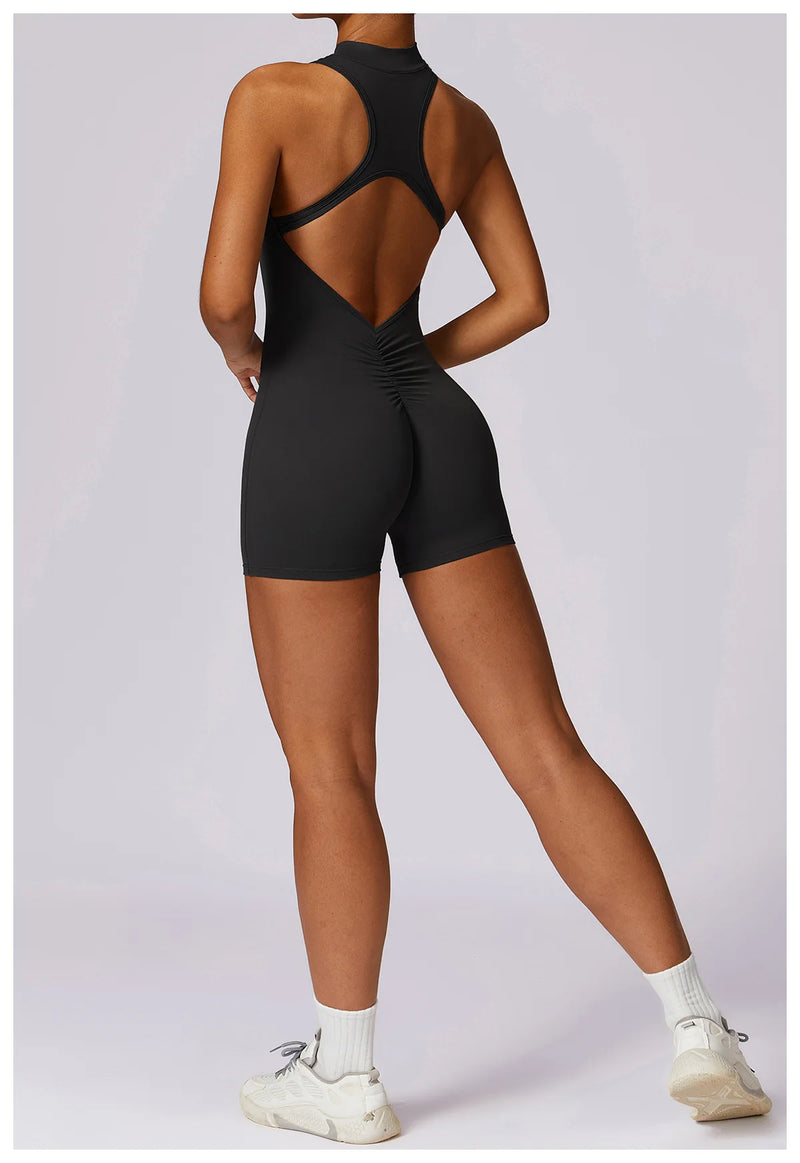 Women’s V-Back Scrunch Sports Jumpsuit