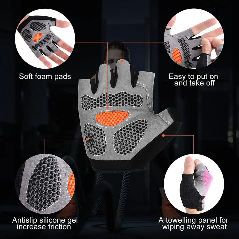 Non-Slip Breathable Gym Gloves for Weightlifting & Fitness