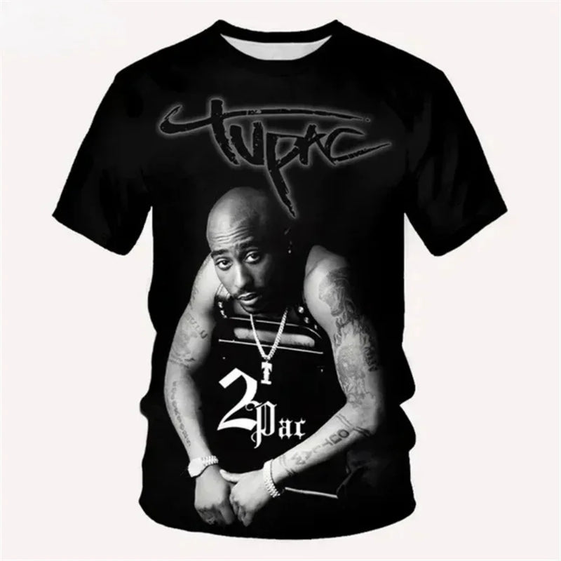 Men's Fashion 2Pac Graphic T-Shirts Style 2