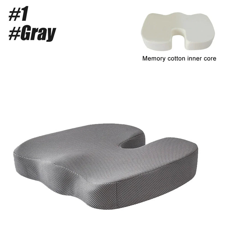 Orthopedic Memory Foam Seat Cushion – U-Shaped Comfort & Support
