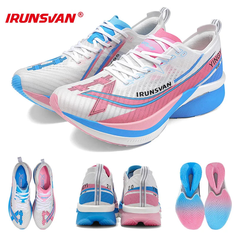 Carbon Plate Marathon Running Shoes – Lightweight Racing Sneakers with Stable Support & Cushioning