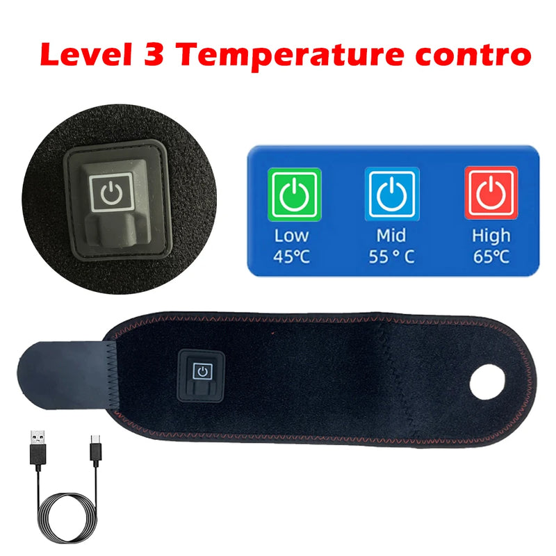 Electric Heated Wrist Brace – 3-Level Temperature Support Wrap