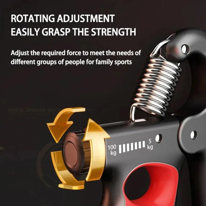 Adjustable Hand Grip Strengthener 5–100kg for Wrist and Forearm Training