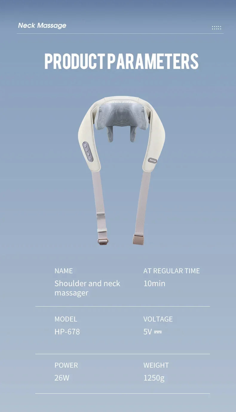 Wireless Neck & Back Massager – Deep Relief for Neck, Shoulder & Trapezius Tension