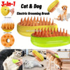 3-in-1 Electric Pet Steam Brush – Grooming, Detangling & Massage Tool