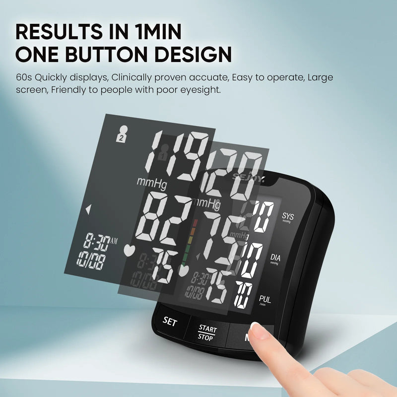 SEJOY Electronic Blood Pressure Monitor Wrist Cuff