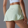 Outdoor Sports High Waist Yoga Tennis Skirt – Breathable Athletic Fitness Skort for Women