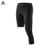 Men's One Leg Compression Leggings – Base Layer Cropped Sports Tights for Running & Basketball