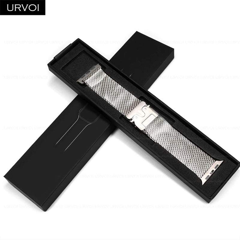 URVOI Titanium Milanese Loop for Apple Watch