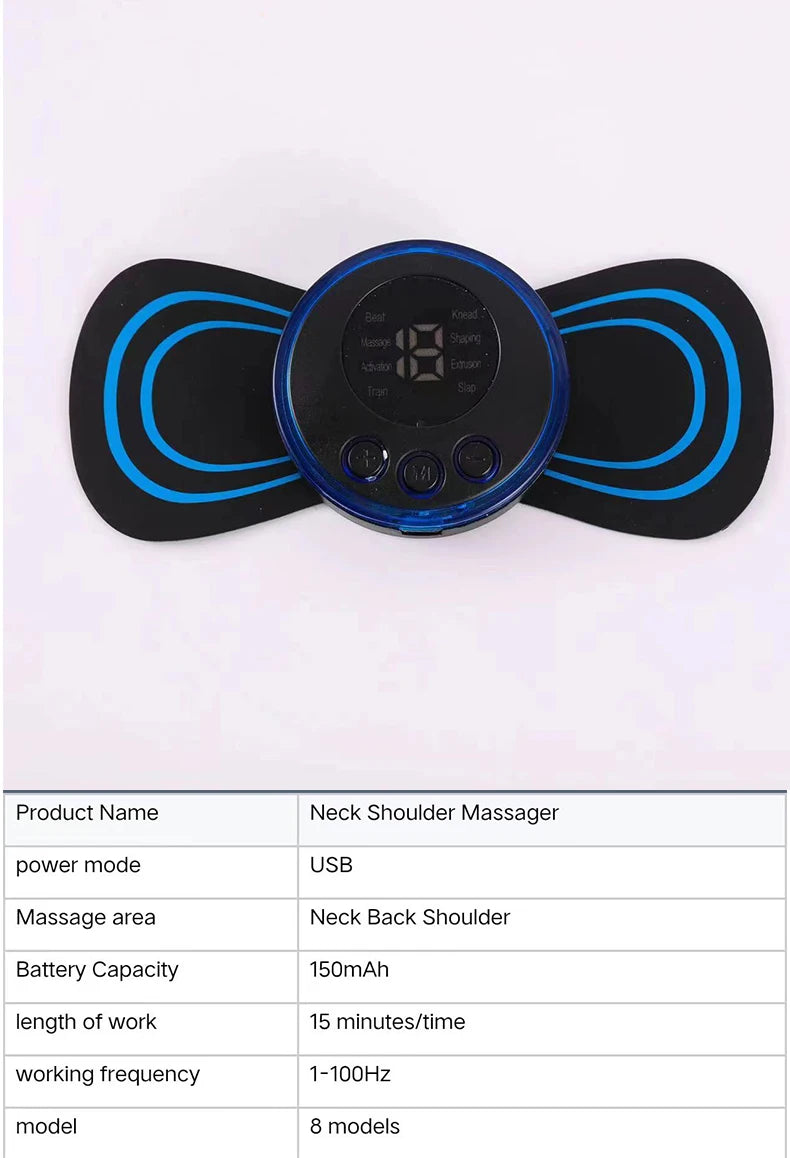 Rechargeable EMS Neck Massager – Smart Relief for Neck Pain & Tension