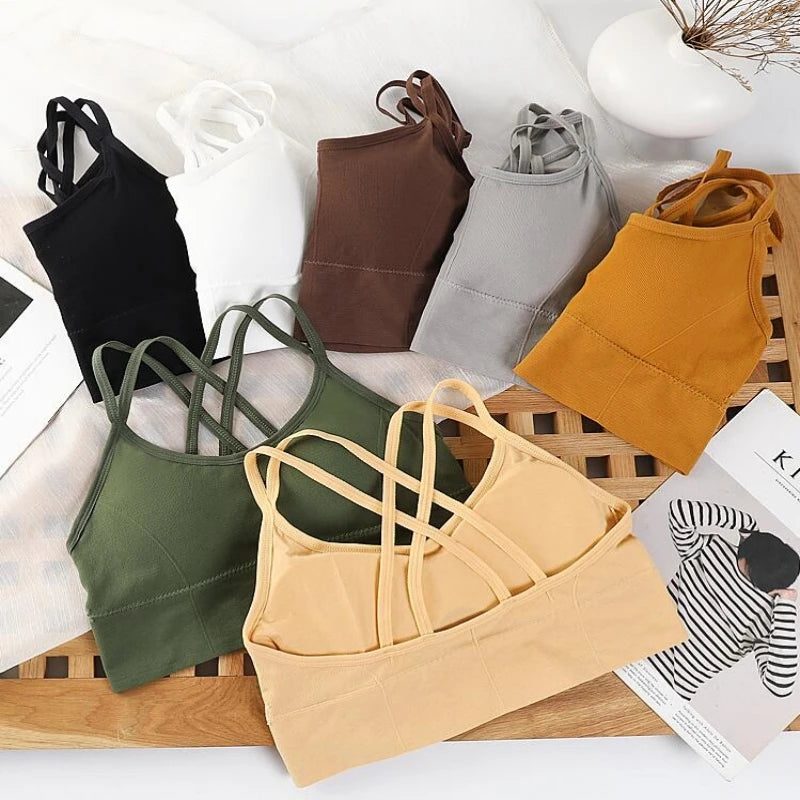 Sexy Women’s Back Cross Strap Tank Top Sports Bra