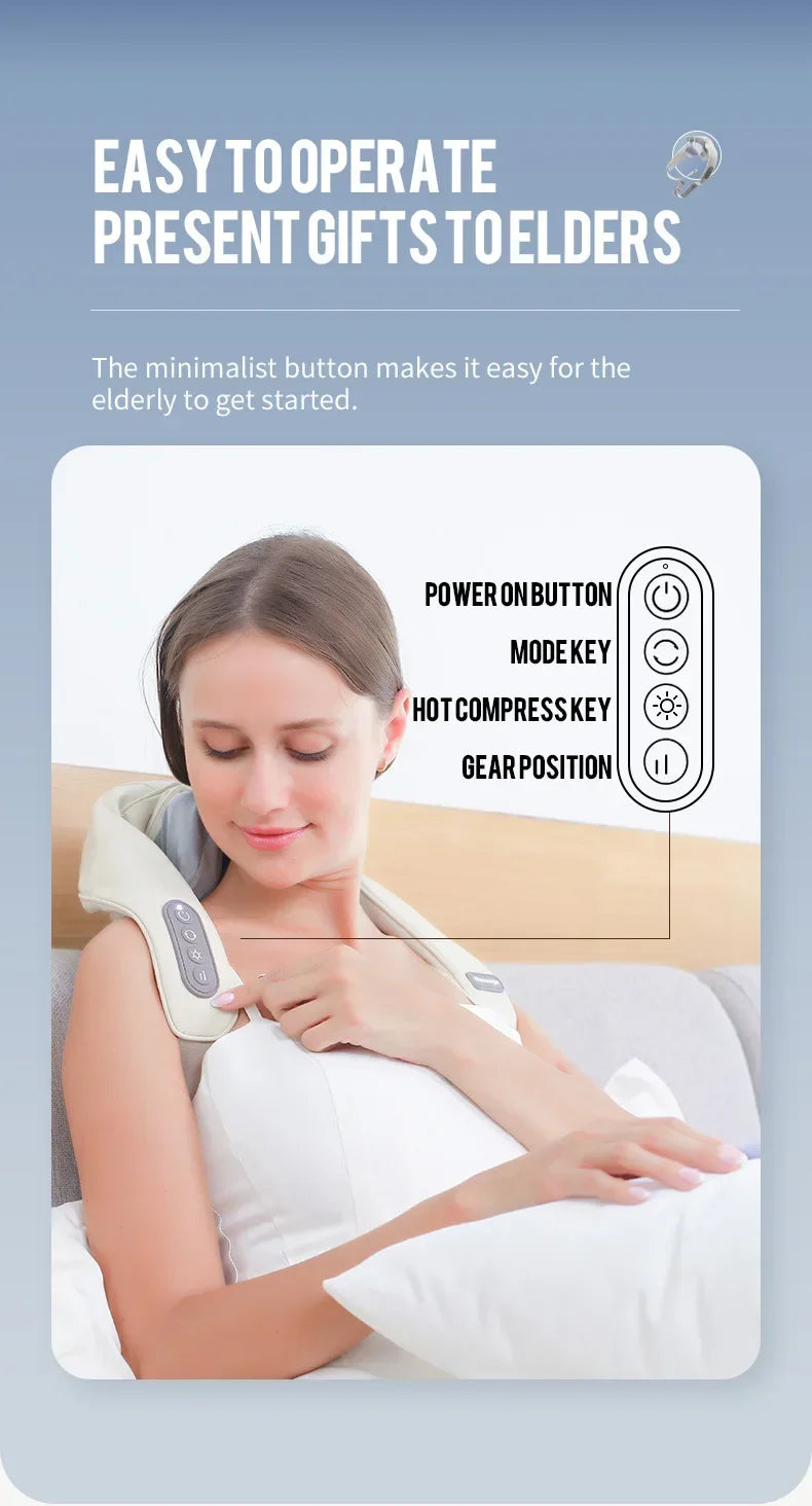Wireless Neck & Back Massager – Deep Relief for Neck, Shoulder & Trapezius Tension