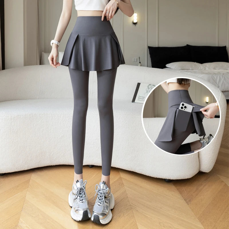 Women’s Thermal Fleece Lined Leggings – High Waisted Winter Workout Tights with Pockets