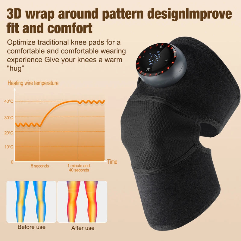Heated Vibration Massage Pad for Knee, Shoulder & Elbow