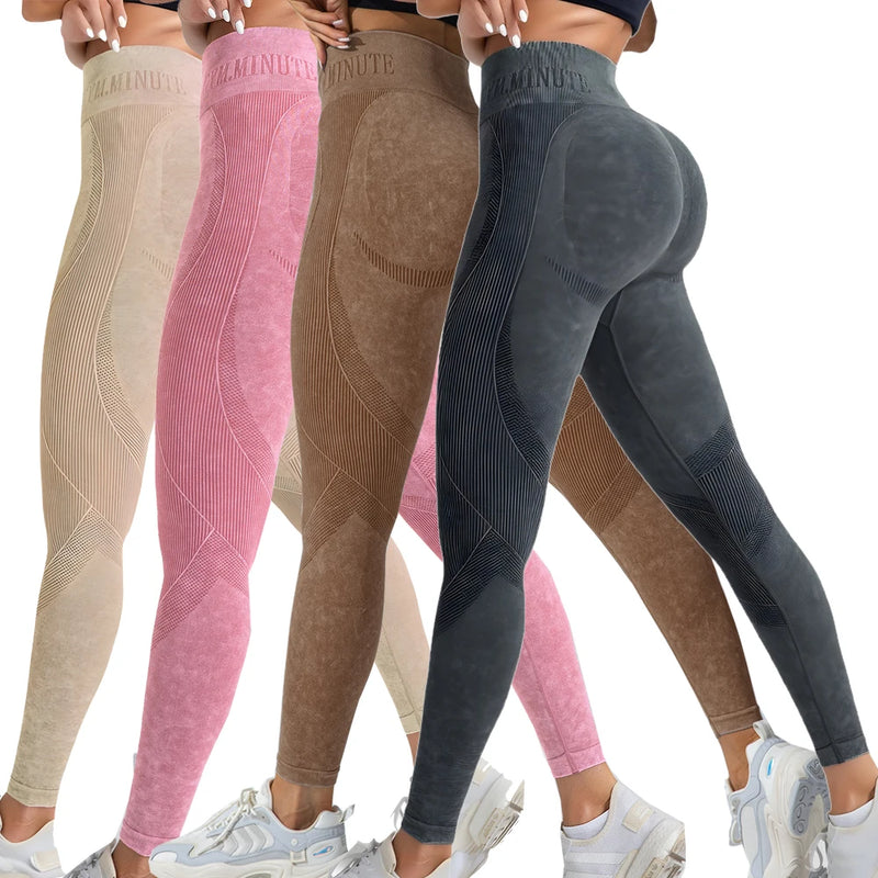 2 Pack Women’s High Waisted Seamless Butt Lifting Yoga Leggings