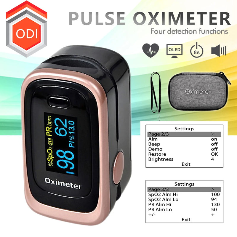 Medical Finger Pulse Fingertip OLED Portable Oximeter