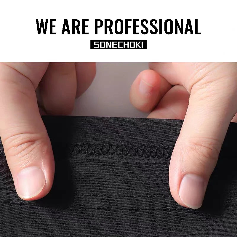 SONECHOKI Men’s Striped Running & Sports Shorts