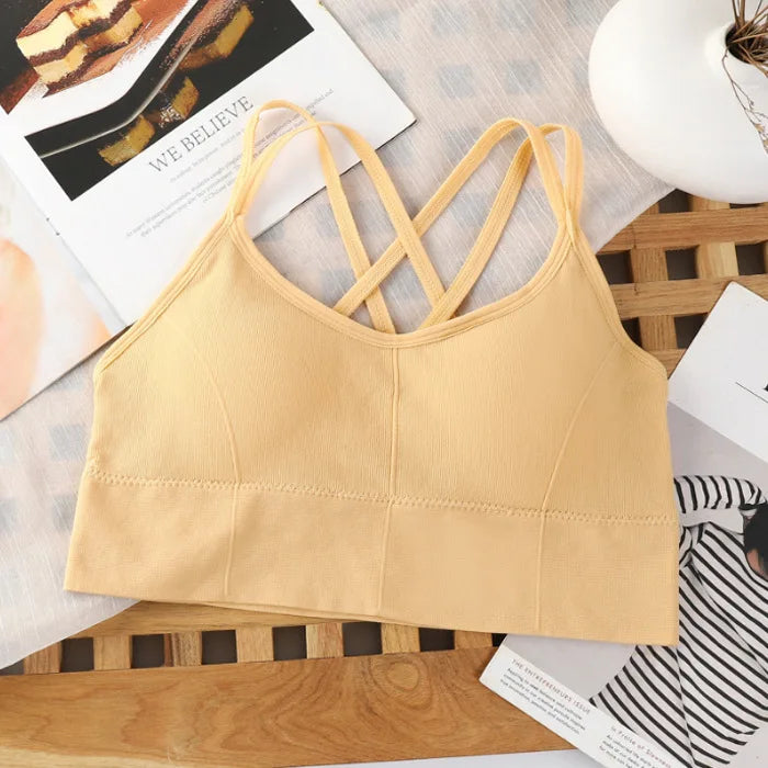 Sexy Women’s Back Cross Strap Tank Top Sports Bra