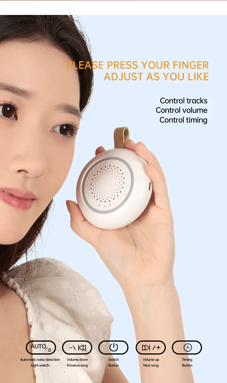 Portable White Noise Machine with Sleep Light (Rechargeable)