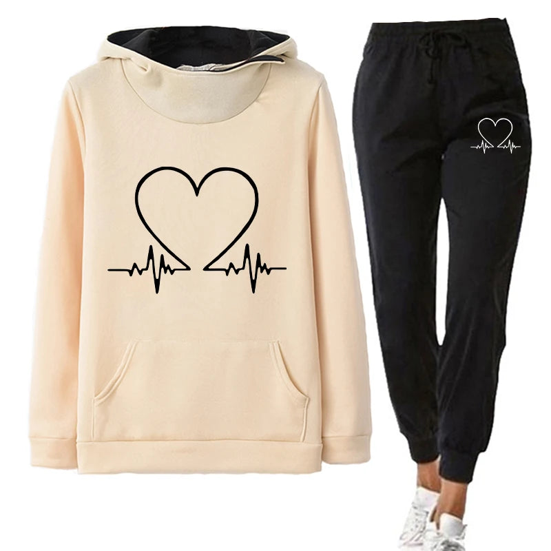 Women’s Winter Warm Hoodie & Pants Tracksuit Set