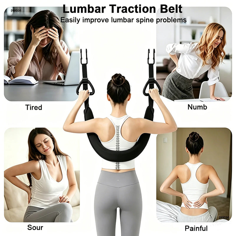 Portable Lumbar Traction Belt – Adjustable Waist & Back Support