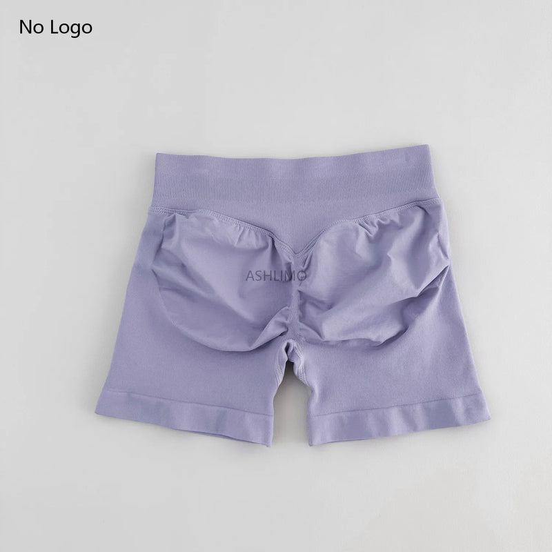 ARFTE Butt-Lifting Low Ribbed Elastic Band  Seamless Yoga-Biker Shorts