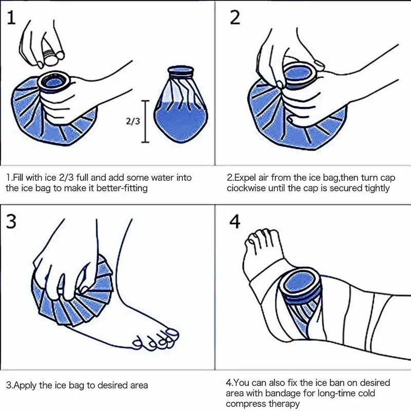 Reusable Ice Bag Compression Wrap for Knee, Ankle, Shoulder & Neck