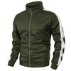 Men's Fleece-Lined Colorblock Jacket – Warm Zip-Up Sport Coat with Kangaroo Pocket