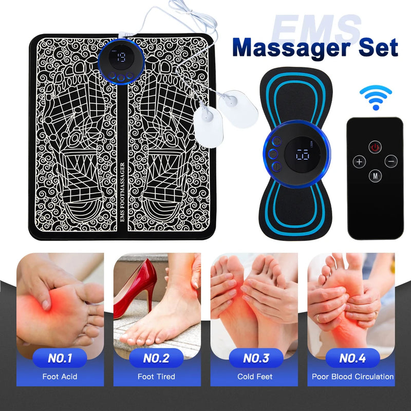 Electric EMS Foot Massager Accessories Pulse Muscle Stimulator