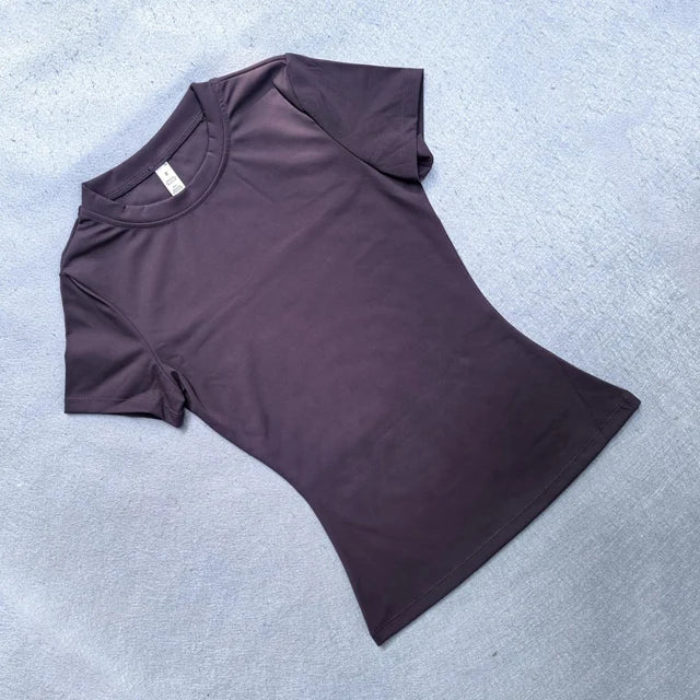 Women’s Seamless Yoga Top – Short Sleeve Sports T-Shirt for Gym, Running & Fitness