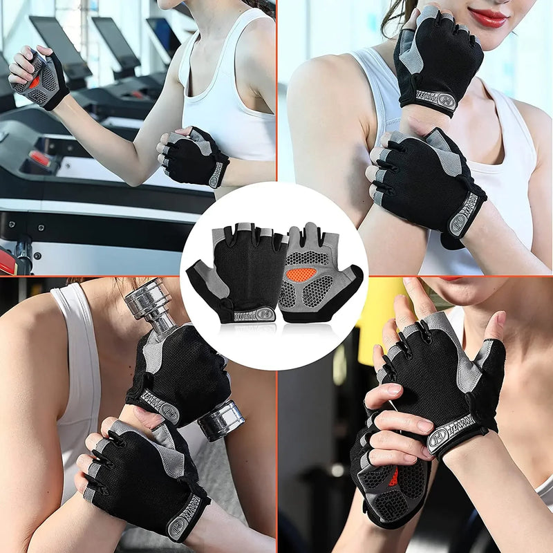 Non-Slip Breathable Gym Gloves for Weightlifting & Fitness