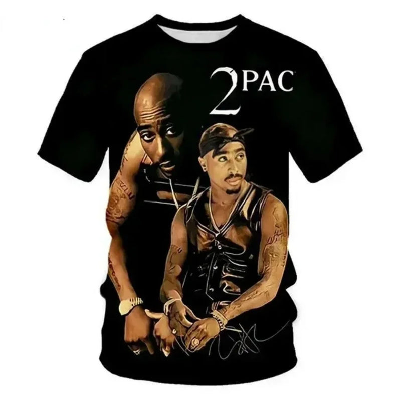 Men's Fashion 2Pac Graphic T-Shirts Style 2