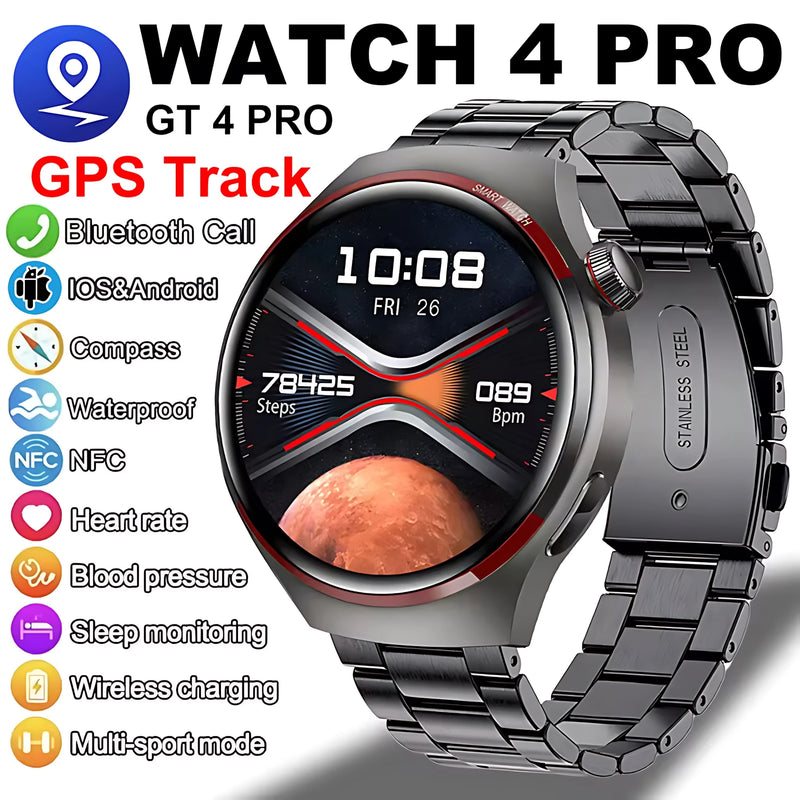 GT4 Pro Smart Watch with GPS & AMOLED Display