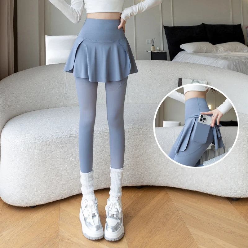 Women’s Thermal Fleece Lined Leggings – High Waisted Winter Workout Tights with Pockets