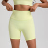 Solid Color Women’s High Waist Fitness Shorts
