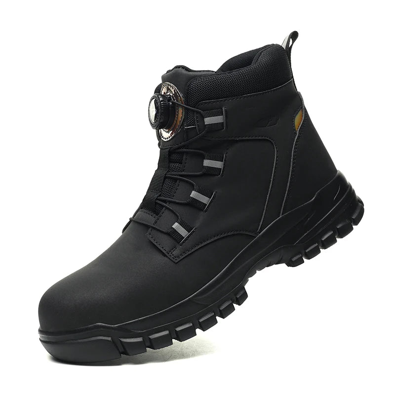 Men's Waterproof Steel Toe Safety Boots – Anti-Smash, Puncture-Resistant Work Shoes