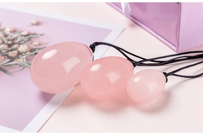 100% Pure Natural Quartz Yoni Egg Set Kegel Exerciser Balls
