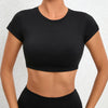 Women's Backless Muscle Back Sports Tee – Open Back Workout Yoga Training T-Shirt