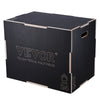 3-in-1 Wooden Plyometric Jump Box for Home Gym Training