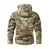 Men’s Camouflage Softshell Tactical Jacket – Hooded Waterproof Fleece Outdoor Coat