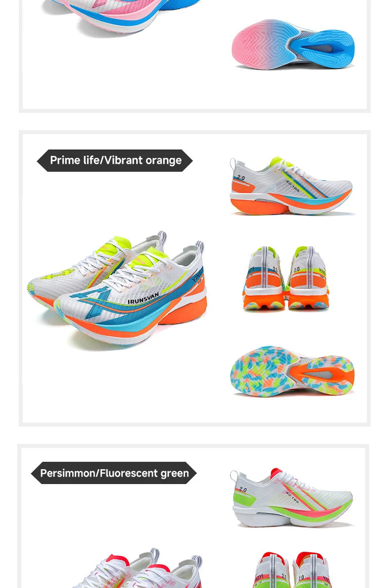 Carbon Plate Marathon Running Shoes – Lightweight Racing Sneakers with Stable Support & Cushioning