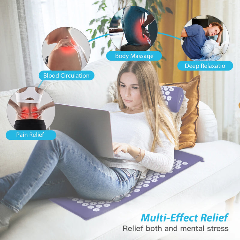 1 Set Acupressure Massage Mat & Pillow